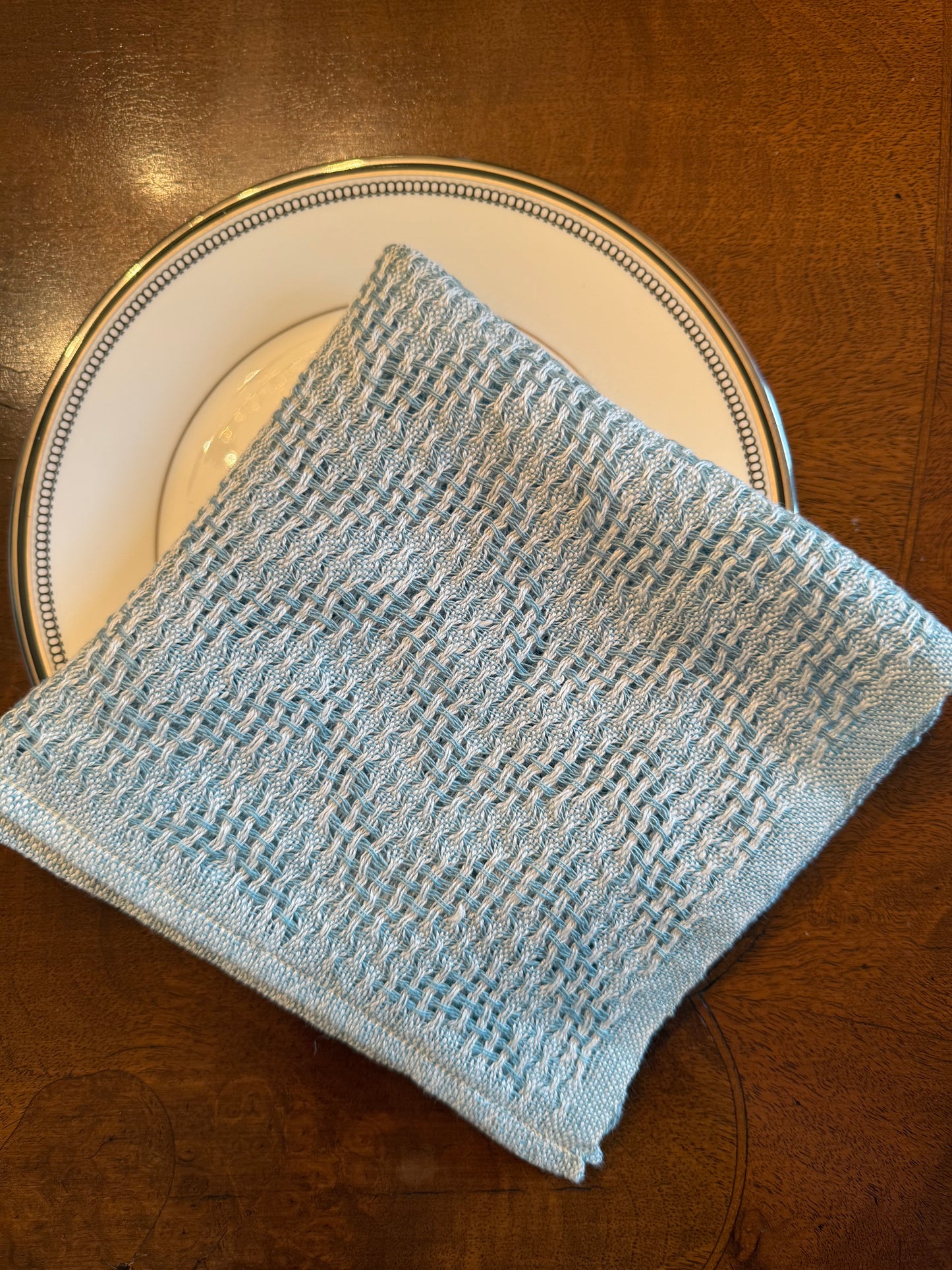 Linen Chevron Napkins - 10 or 12-shaft Pattern