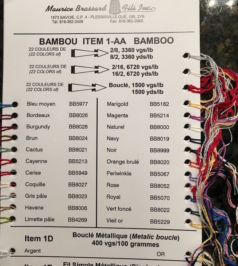 Brassard Color Cards