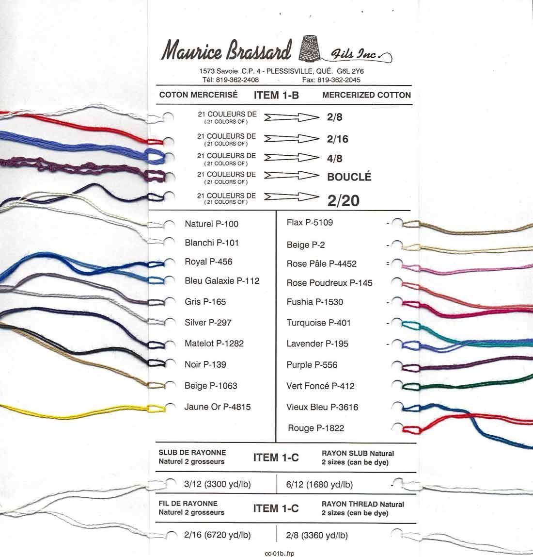 Brassard 20/2 Mercerized Cotton - Pearl Cotton