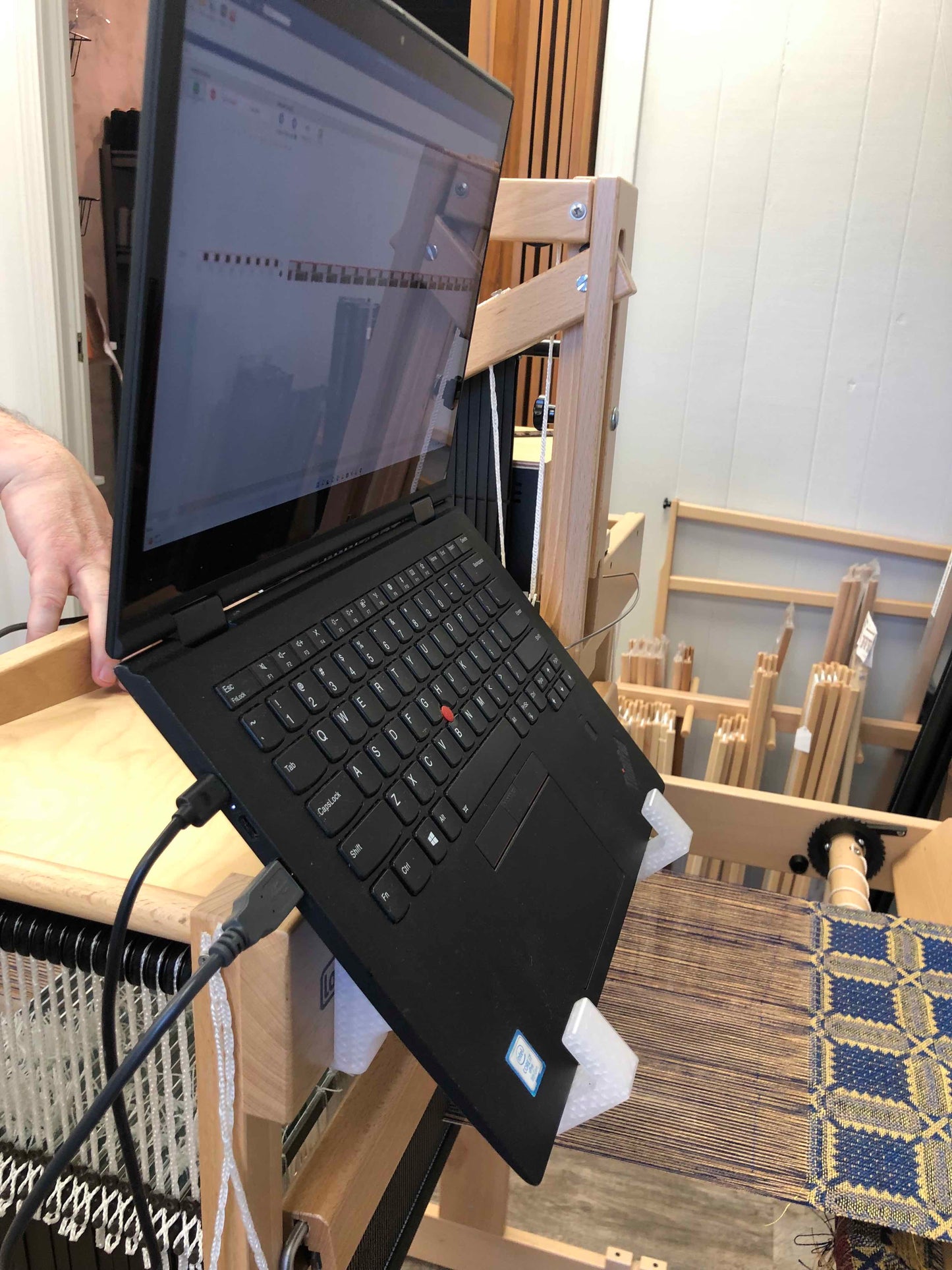Computer/Tablet Brackets for Louet Looms