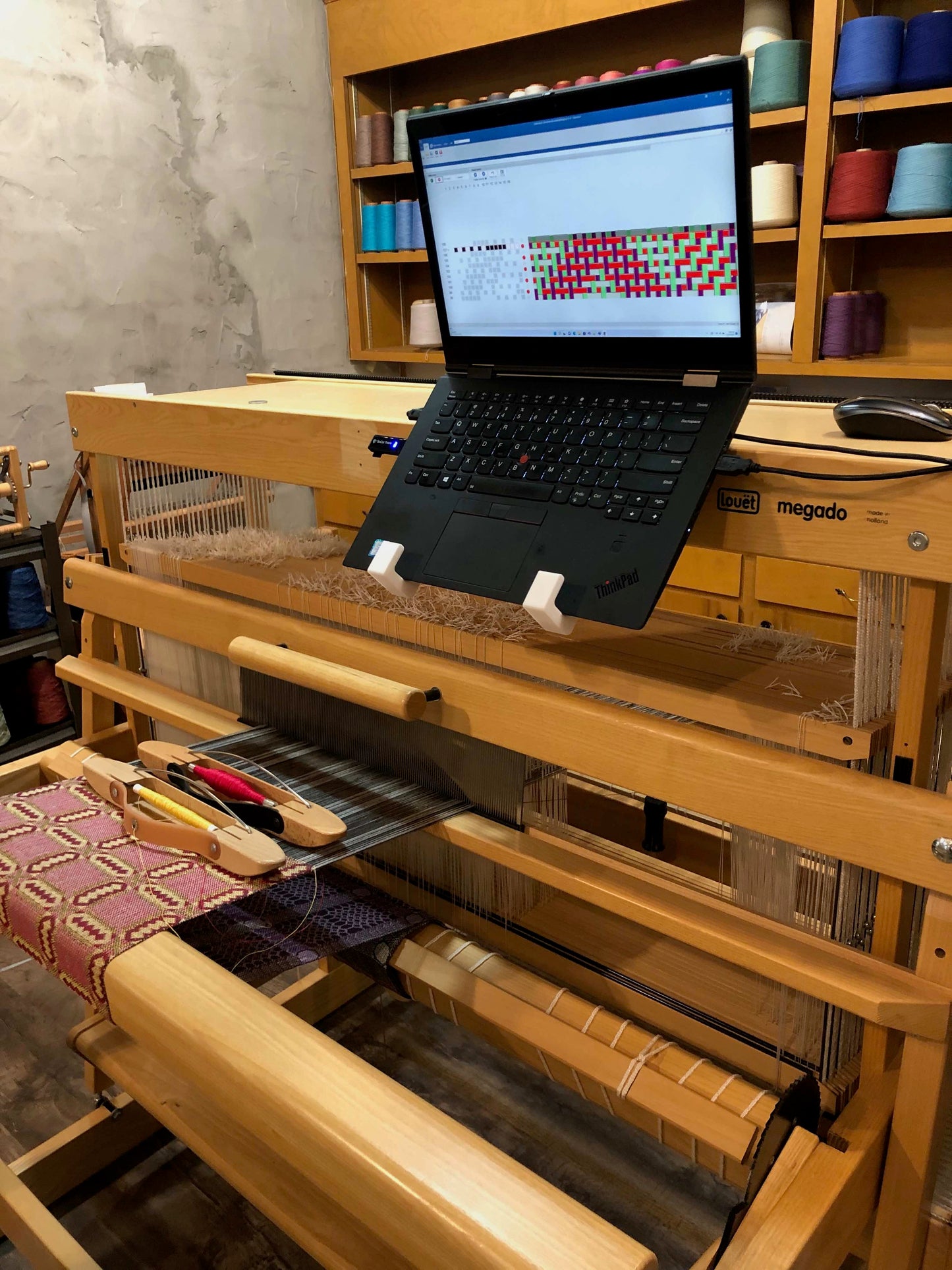 Computer/Tablet Brackets for Louet Looms