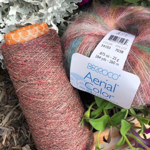 Linen, Mohair and Silk Multicolored Scarf - Quick and Easy Scarf Kit