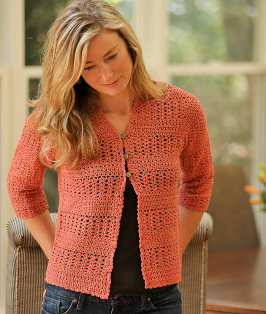 Crochet Cardigan Pattern Balloon Sleeve Cardi Crochet Cardigan