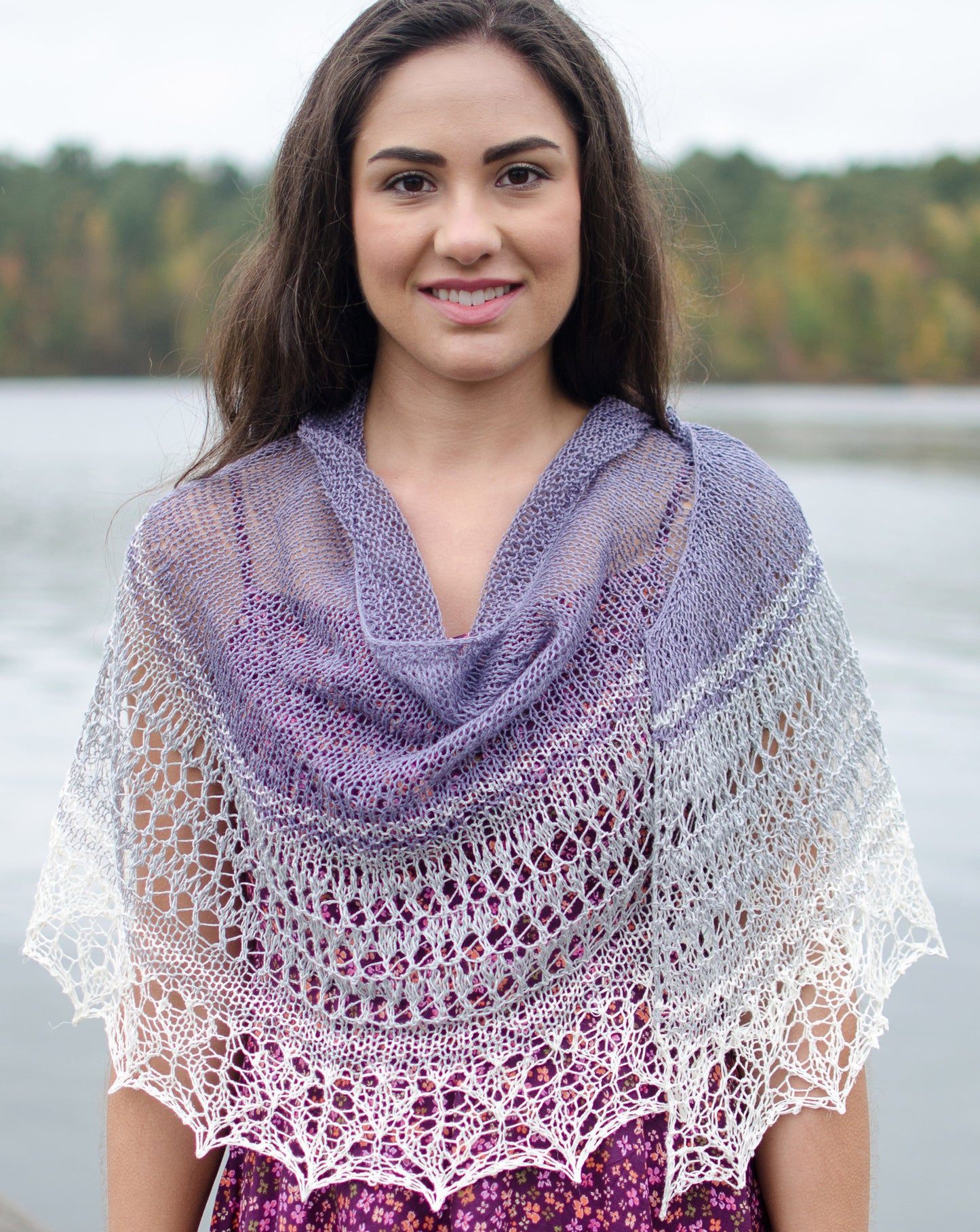 Zambra - Crescent Shawl or Stole - by Susanna IC