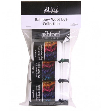 Ashford Wool Dye Rainbow Collection