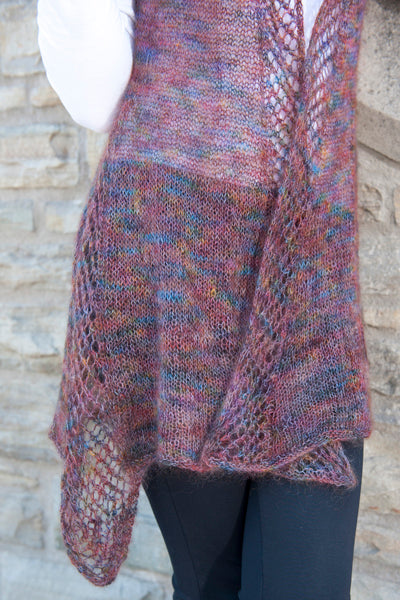 Gisele - Sheer Lacy Vest in Laceweight Yarn