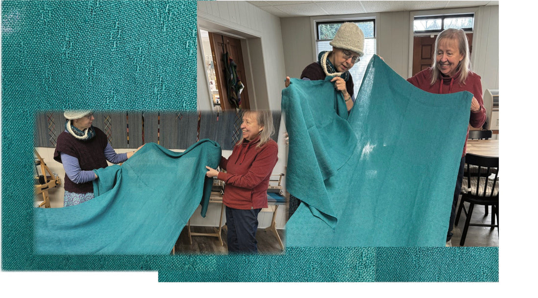 Pat Kirkemo's Freshly Woven Euroflax Yardage for her New Linen Top!