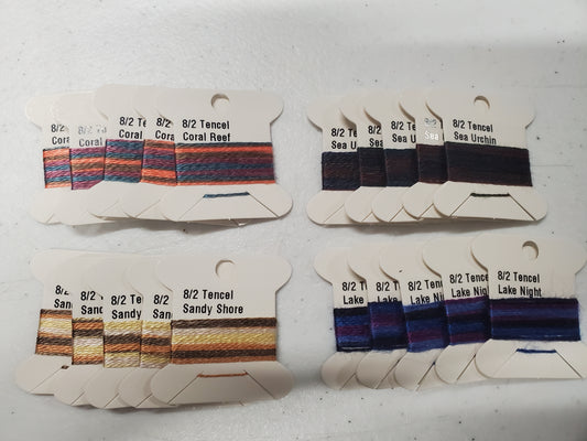 8/2 Tencel Sample Cards - Multi-Color and Solids
