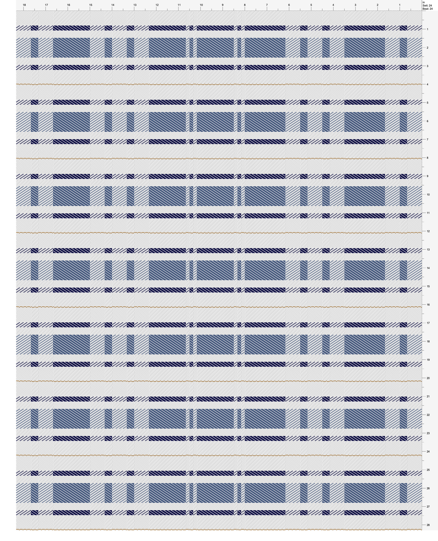 Bakers Towel with Linen Weft of Cream, French Blue, Navy and Straw Colors