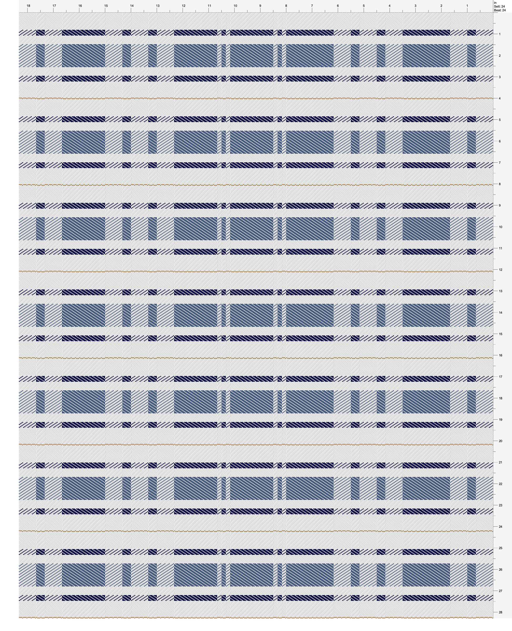 Bakers Towel with Linen Weft of Cream, French Blue, Navy and Straw Colors