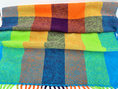 Cheerful Small Cotton Blanket Pattern and Yarn Kit