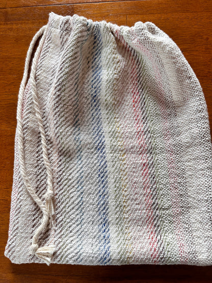 Draw-String Bag of Cotton and Linen