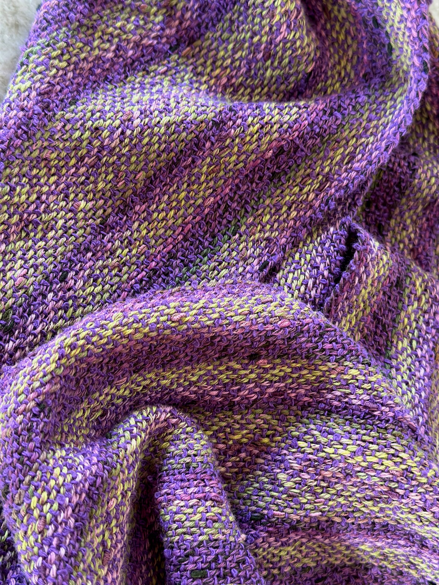 Summer Sesame Boucle Scarf - Rigid Heddle or Multi-Shaft