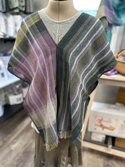 Euroflax Poncho or Ruana - Plain Weave with Denting