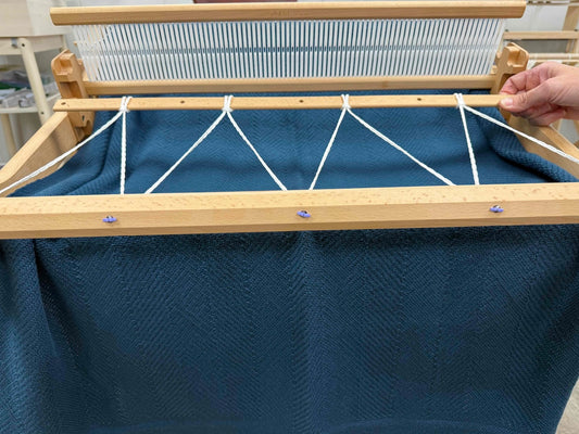 Texsolv Apron Cords using Lofty U-Clips - Ashford Rigid Heddle Looms