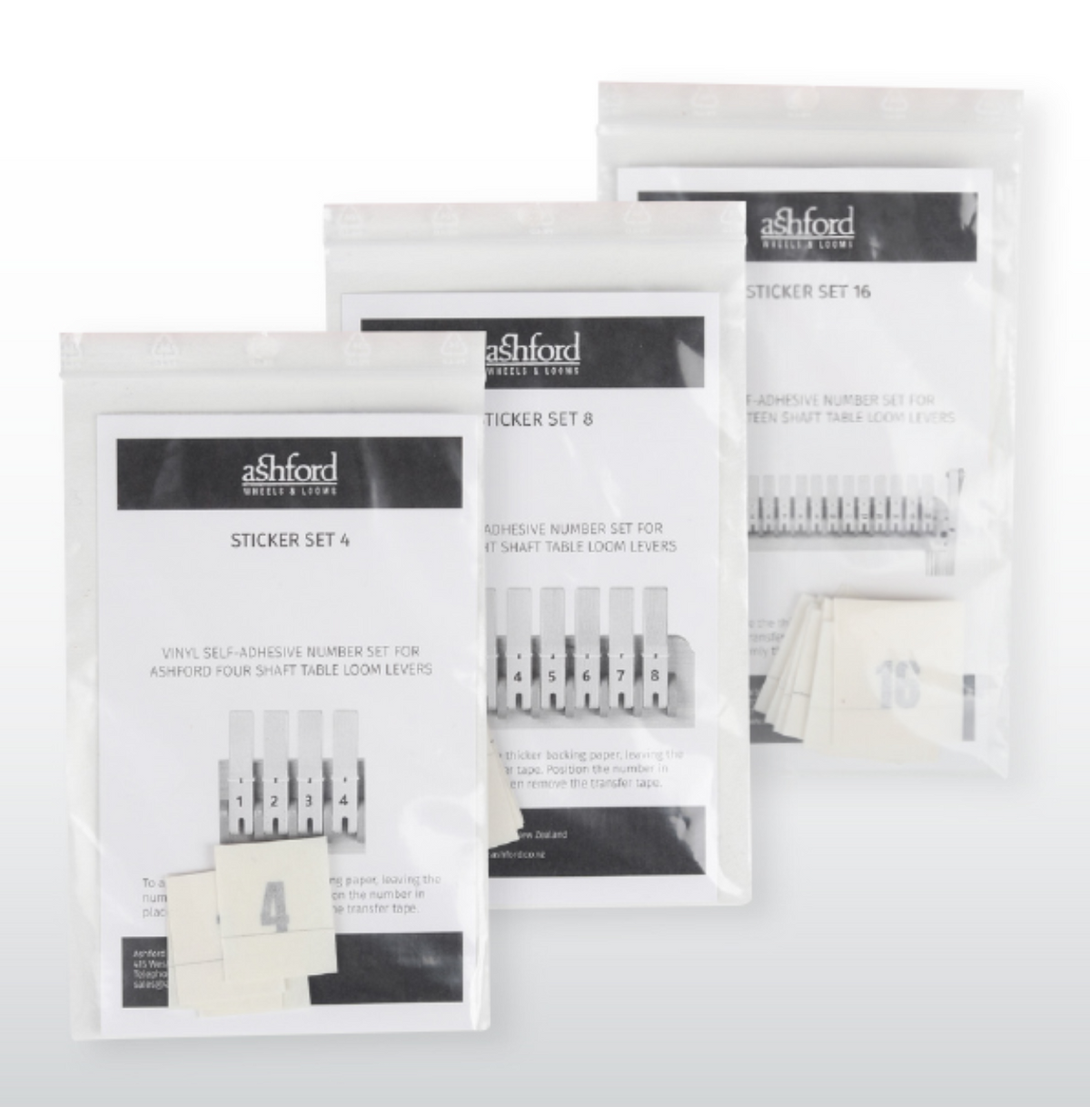 Ashford Table Loom Lever Sticker Set – LoftyFiber
