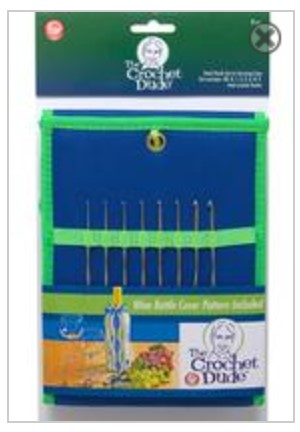 The Crochet Dude Steel Crochet Hooks by Boye - 8 Piece Set plus Case