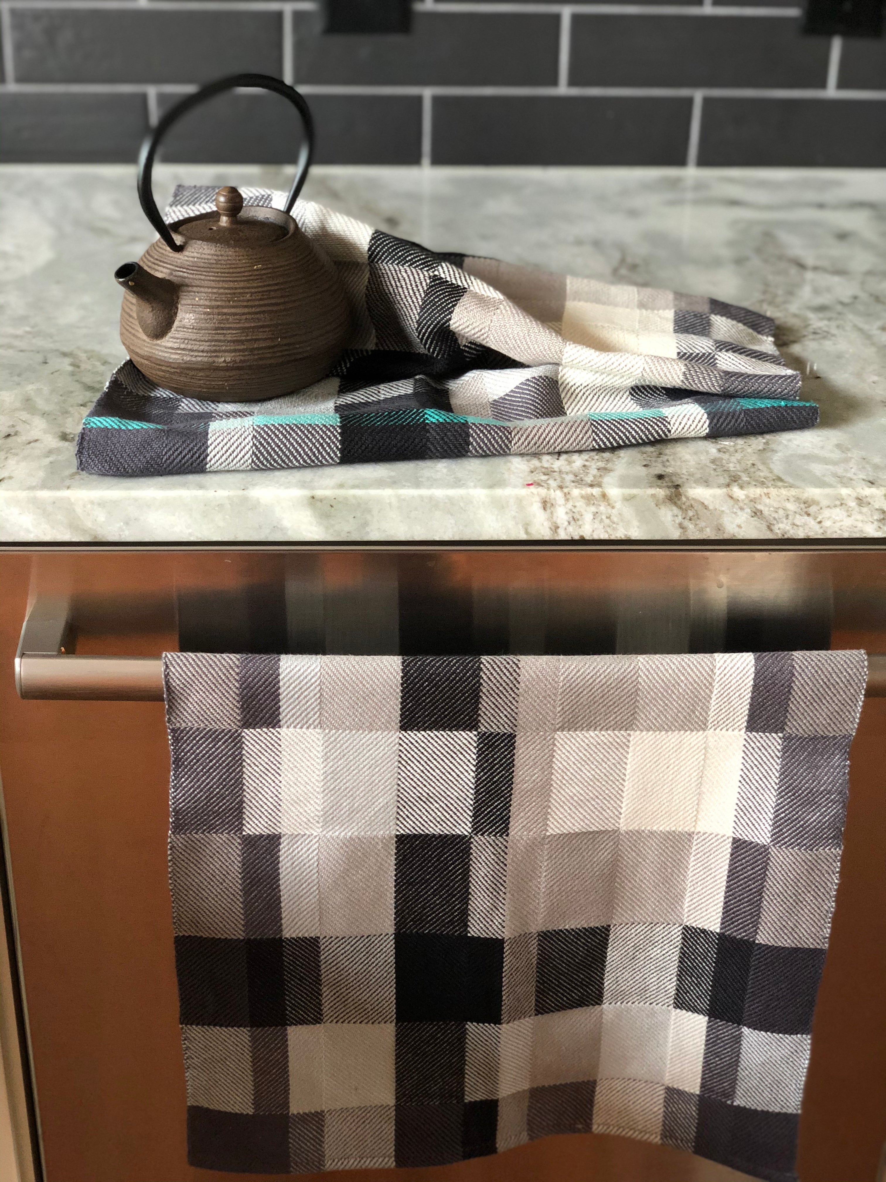 Dish Towels, Twill Checked Wholesale