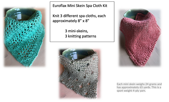 Euroflax Linen Spa Cloth Knitting Kit