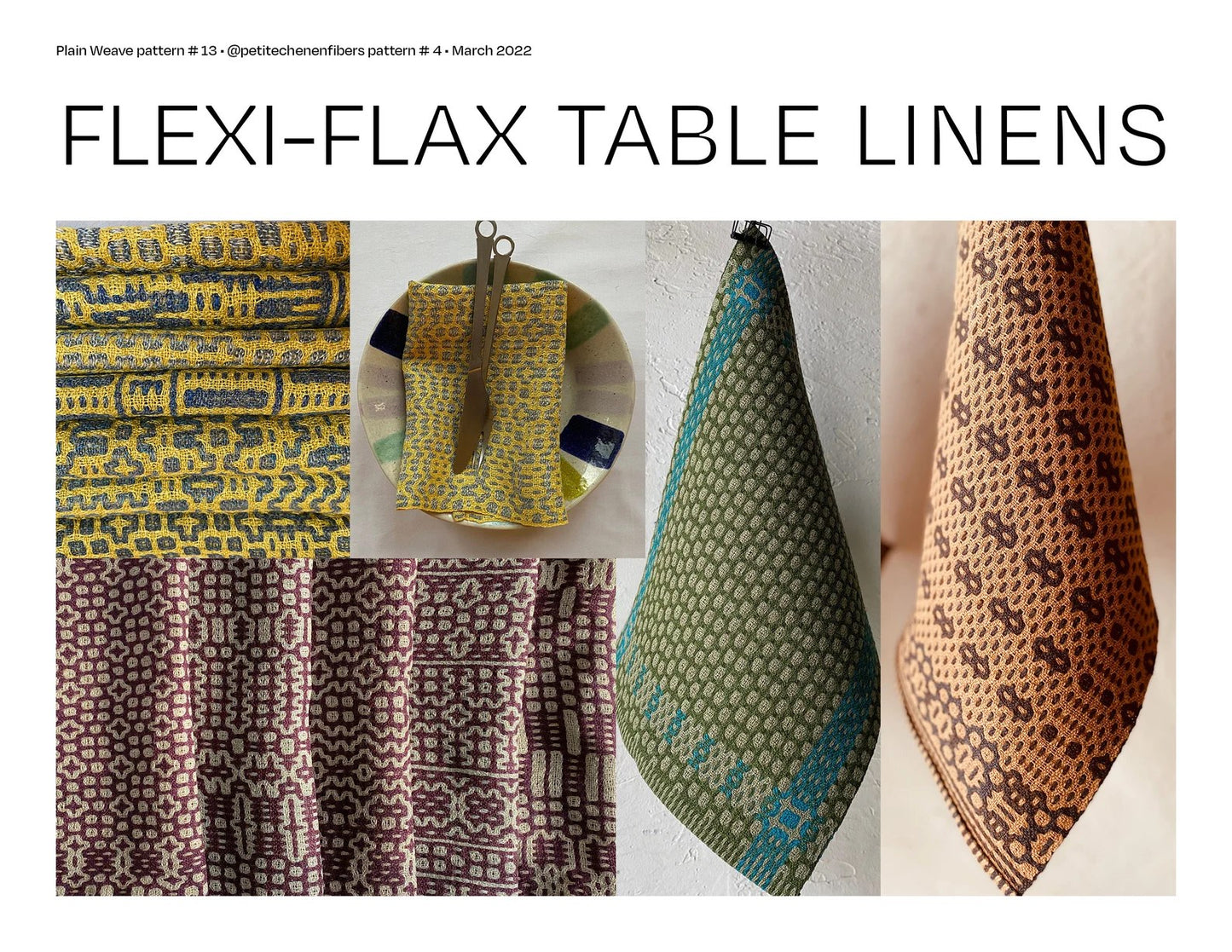 Flexi-Flax Table Linens Pattern - by Veronique Perrot and Elisabeth Hill